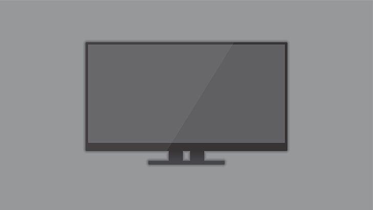 black and gray flat screen TV, vector, monitor, technology, blank, HD wallpaper