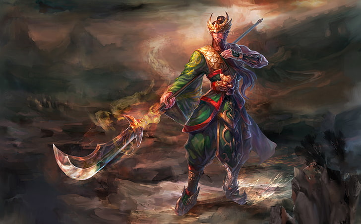 Knights of Valour Guan Yu, Games, Other Games, Fantasy, Digital, HD wallpaper