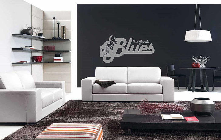 white 2-seat sofa, style, modern, home, furniture, living, interior design, HD wallpaper
