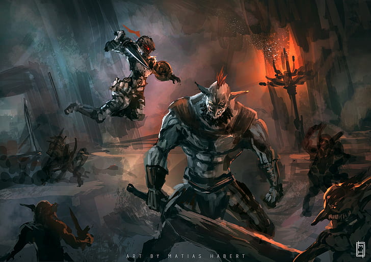 Goblin Slayer, fantasy art, artwork, warrior, ArtStation, HD wallpaper
