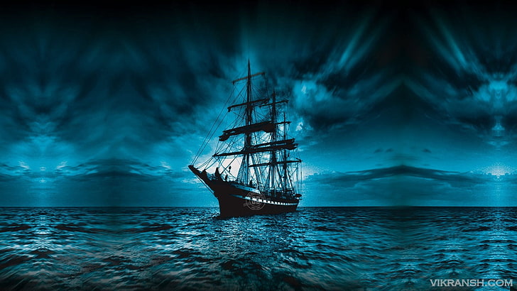 Find best latest 3D  [1920×1080], sea, water, nautical vessel, HD wallpaper