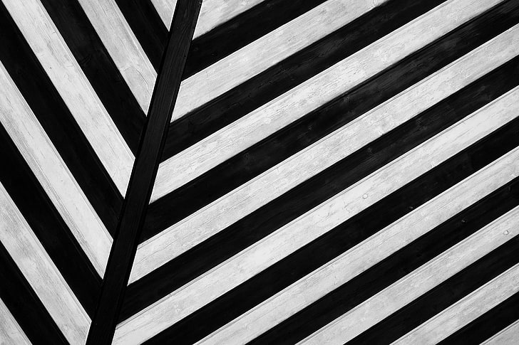 black and white striped board, lines, stripes, texture, pattern, HD wallpaper