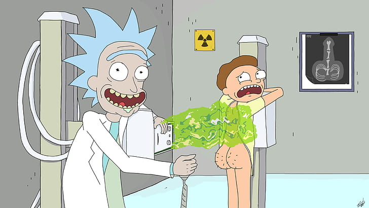 HD wallpaper: Rick and Morty, x-rays, radiation, radioactive, cartoon, fan  art | Wallpaper Flare