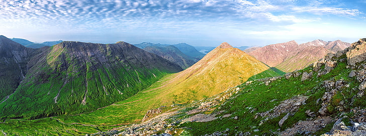 Panoramic Summit View, Nature, Mountains, Travel, Beautiful, Landscape, HD wallpaper