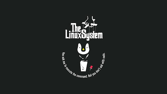 HD wallpaper: The Linux system logo, Tux, The Godfather, humor, studio shot  | Wallpaper Flare