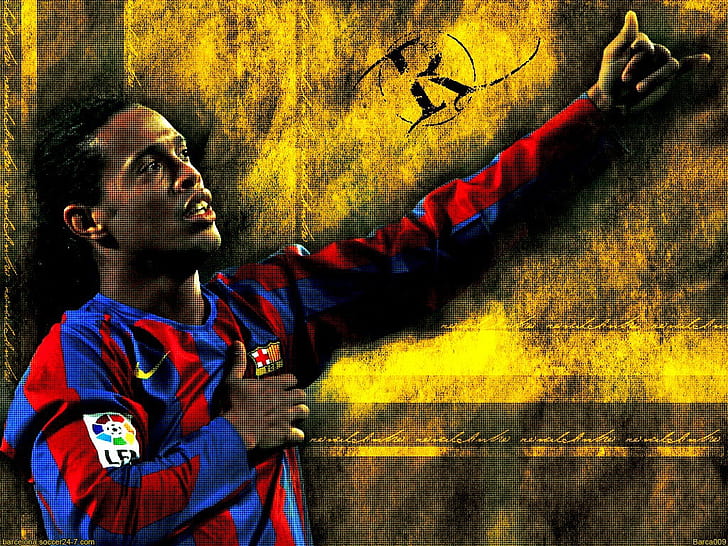 soccer ronaldinho fc barcelona 1024x768  Sports Football HD Art, HD wallpaper