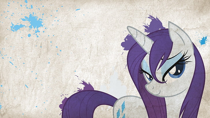 purple My Little Pony character wallpaper, Rarity, art and craft