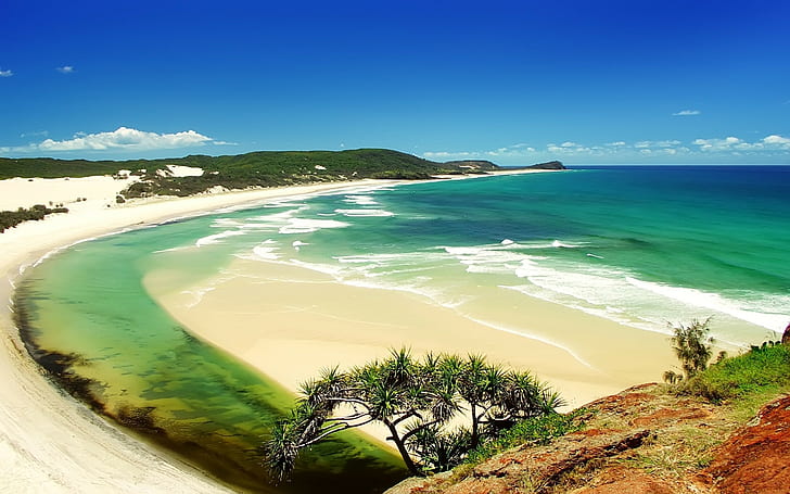 landscape, nature, Fraser Island, queensland, Australia, HD wallpaper