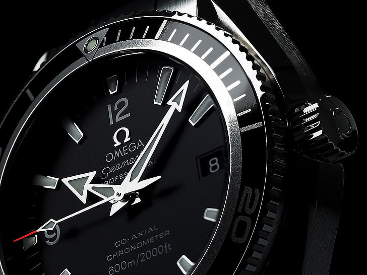 watch, luxury watches, Omega (watch), time, clock, number, close-up, HD wallpaper