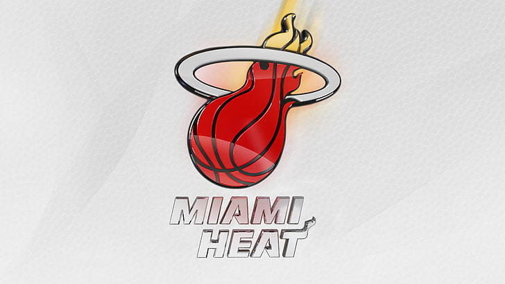 Miami Heat logo, basketball, NBA, basketball - sport, studio shot