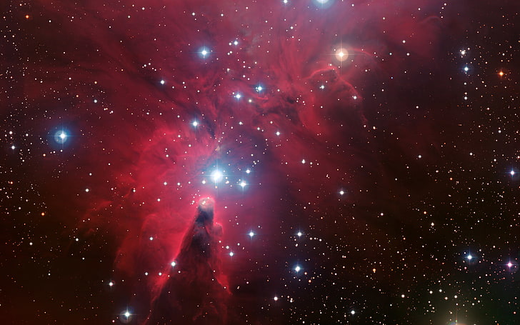 Christmas Tree Cluster Cone Nebula 4K 8K, night, star - space