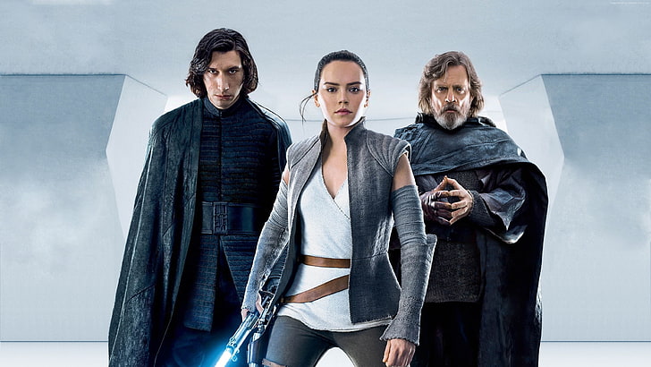 4k, Mark Hamill, Star Wars: The Last Jedi, Adam Driver, Daisy Ridley, HD wallpaper