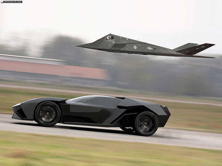 car, Lamborghini, Nighthawk, Lockheed F-117, Super Car, Lamborghini Ankonian Concept