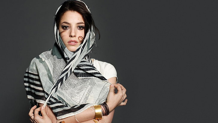 women's gray and black veil, Olivia Thirlby, looking at viewer, HD wallpaper