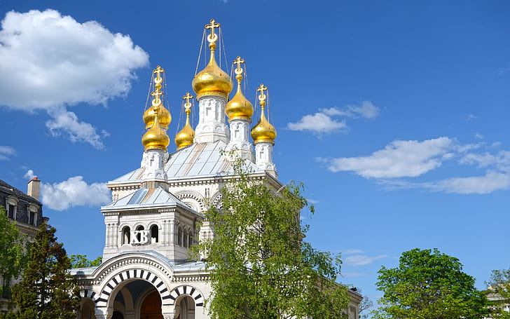 Dome Of Russian Orthodox Church In Geneva