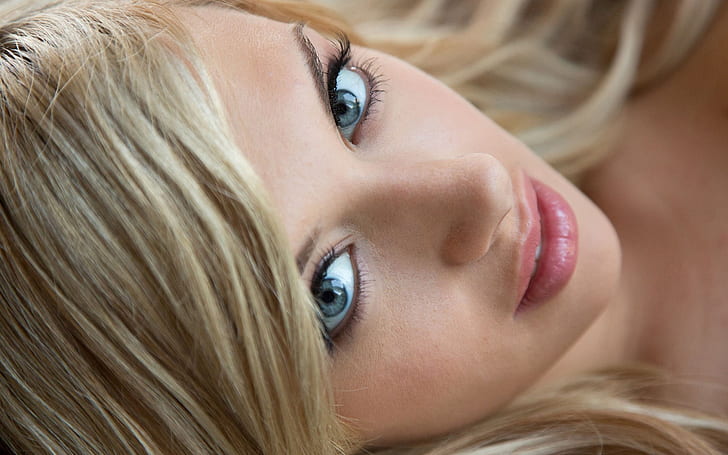 blondes blue eyes lips emma mae faces People Models Female HD Art, HD wallpaper