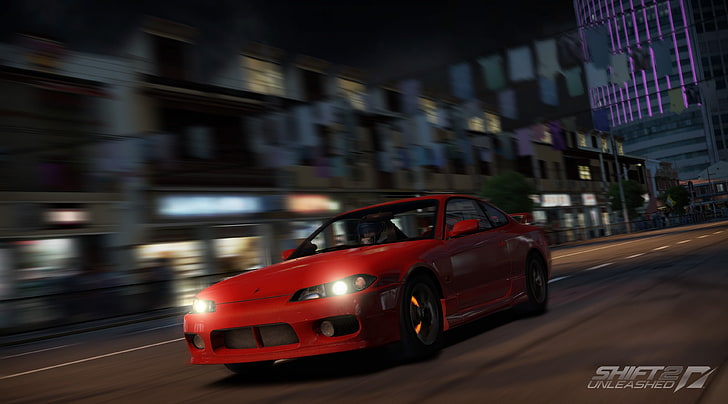 Shift 2 Unleashed, Nissan S15 Silvia Spec R, red coupe, Games HD wallpaper