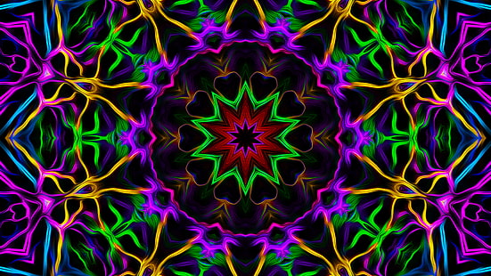 HD wallpaper: kaleidoscope, multi colored, full frame, pattern, backgrounds  | Wallpaper Flare