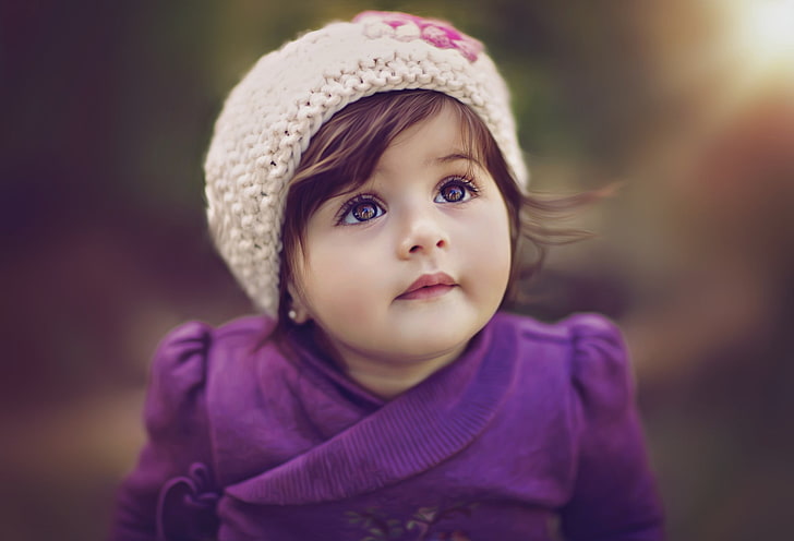 toddler's purple jacket, baby, children, childhood, innocence, HD wallpaper