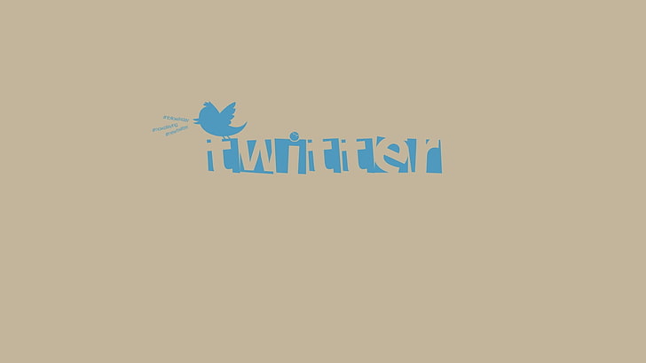 Twitter, minimalism, birds, communication, text, western script, HD wallpaper