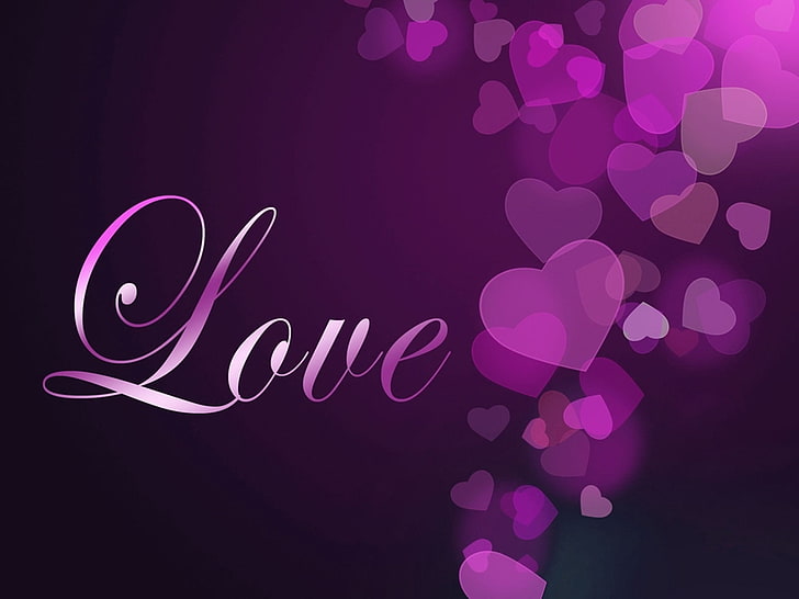 Abstract love  purple heart