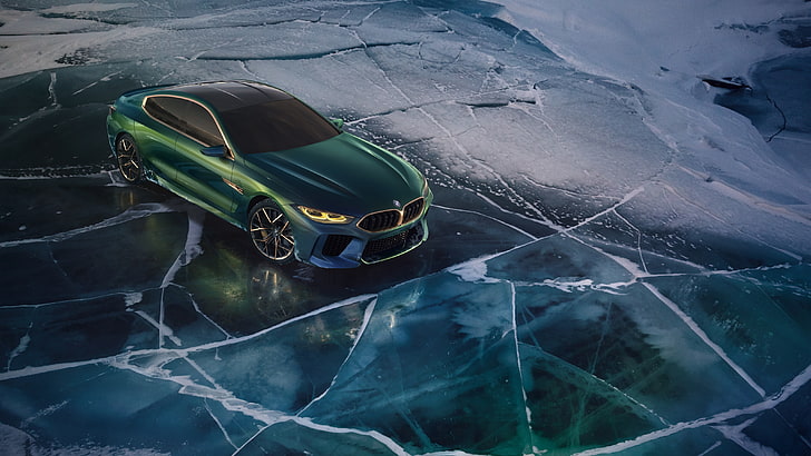 Geneva Motor Show, 4K, BMW Concept M8 Gran Coupe, 2018, mode of transportation, HD wallpaper