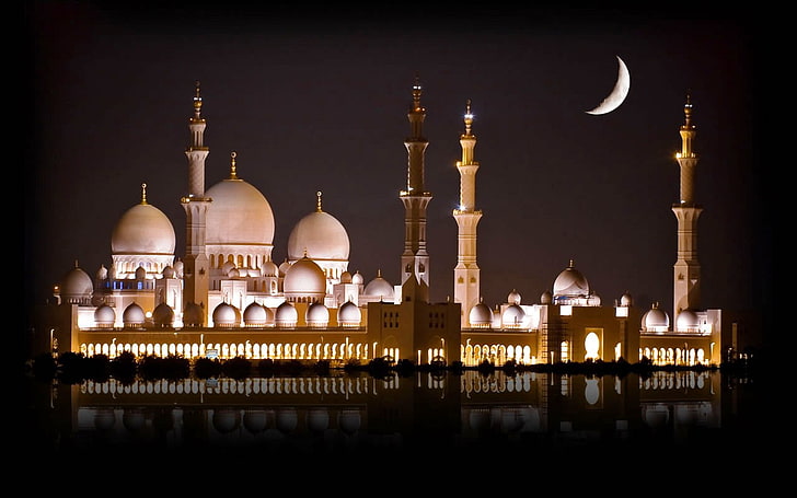 Sheikh Zayed Mosque, white temple, Religious, muslim, building exterior, HD wallpaper