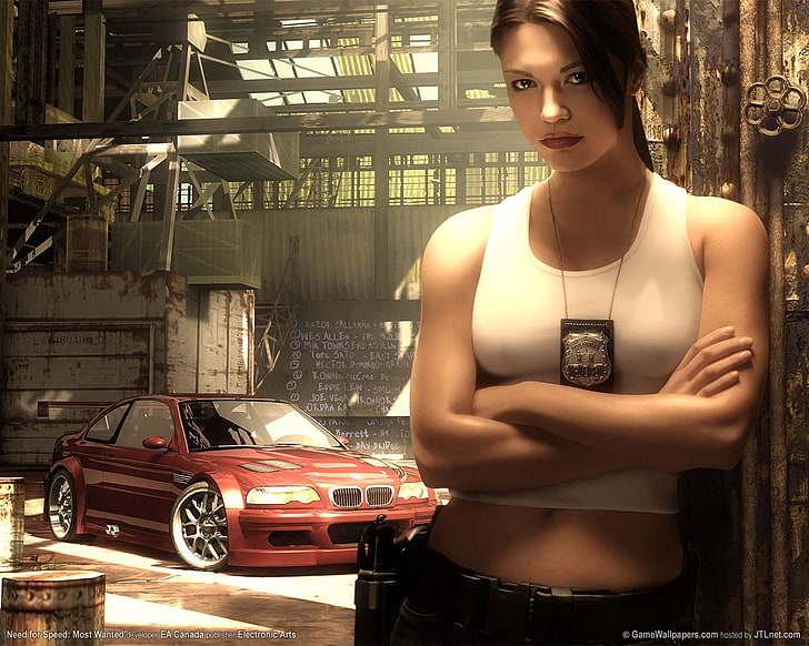 women's white crop top, Need for Speed: Most Wanted, beautiful, HD wallpaper