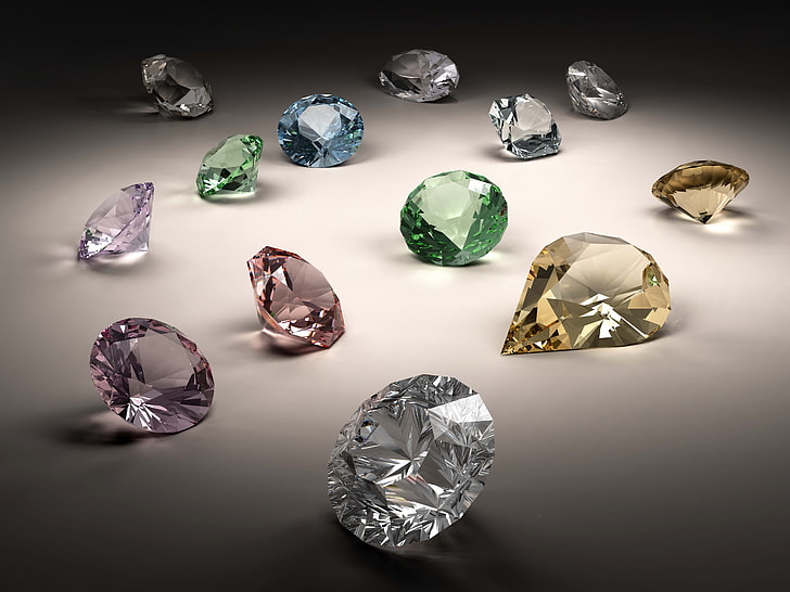 HD wallpaper: assorted-colored diamonds, stones, jewels, gemstone, jewelry  | Wallpaper Flare