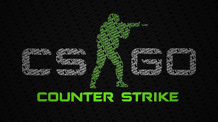 CS GO counter strike logo, wallpaper, gun, game, soldier, weapon, HD wallpaper