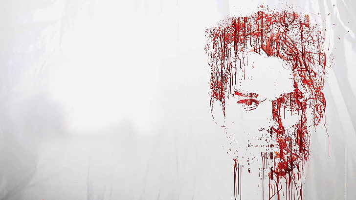 illustration of man, Dexter, Dexter Morgan, Michael C. Hall, red