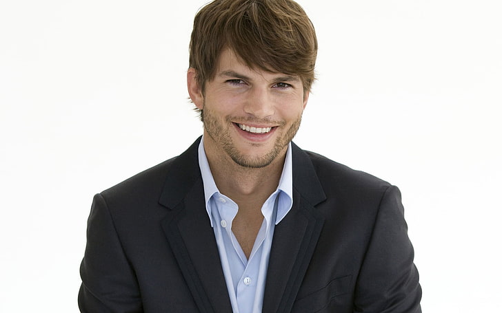 HD wallpaper: Cute Ashton Kutcher, men's black suit jacket, Hollywood  Celebrities | Wallpaper Flare