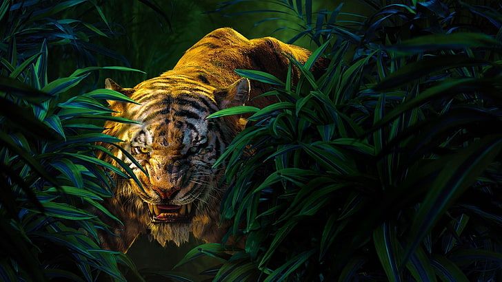 HD wallpaper: the jungle book, tiger, forest, Movies, green color, growth |  Wallpaper Flare