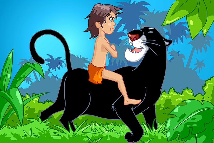 HD wallpaper: Mogli, Mowgli illustration, Cartoons, lifestyles, people,  plant | Wallpaper Flare