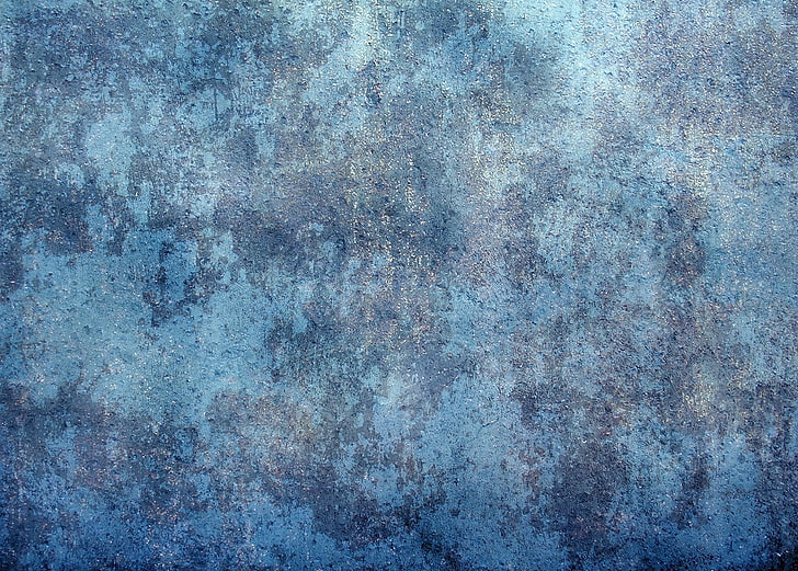 blue abstract painting, spot, background, texture, surface, backgrounds