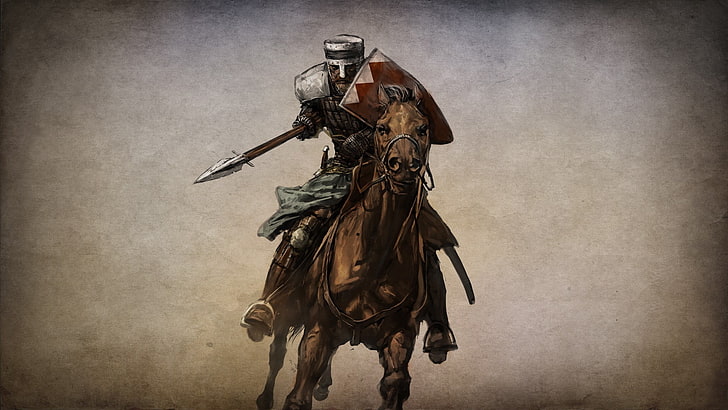 knight riding on horse illustration, Mount and Blade, Cavalry, HD wallpaper