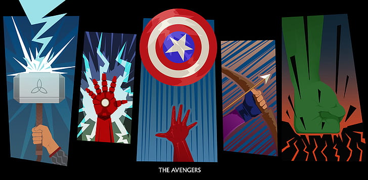 Hulk, Iron Man, Captain America, Thor, The Avengers, Hawkeye