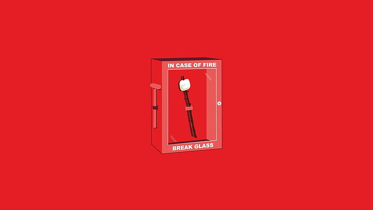 minimalism, humor, red, red background