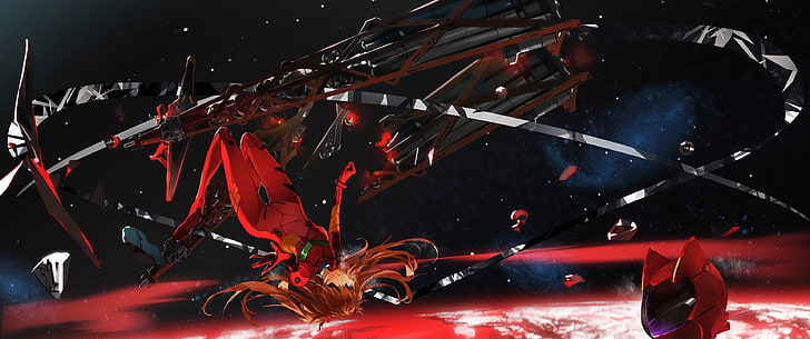 female anime character, Neon Genesis Evangelion, EVA Unit 02, HD wallpaper