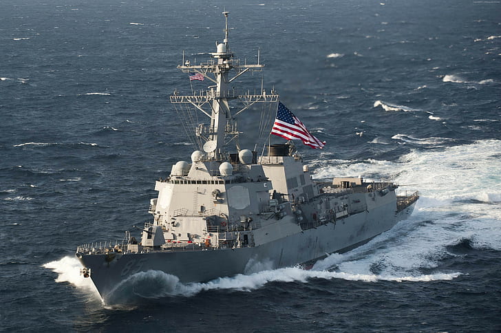 U.S. Navy, DDG-85, destroyer, warship, Arleigh Burke-class, HD wallpaper