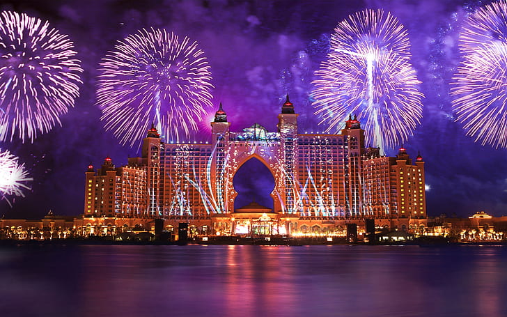 Atlantis The Palm Hotel, Dubai, Palm Jumeirah, luxury, resort, HD wallpaper