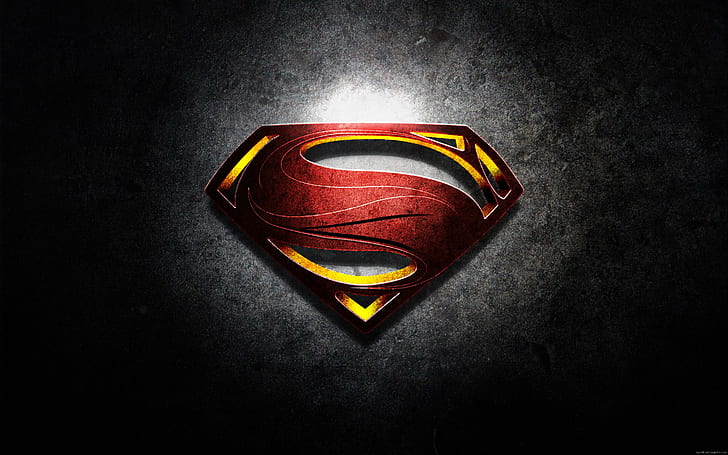 Superman man of steel logo, spider-man logo, movie, marvel, heros, HD wallpaper