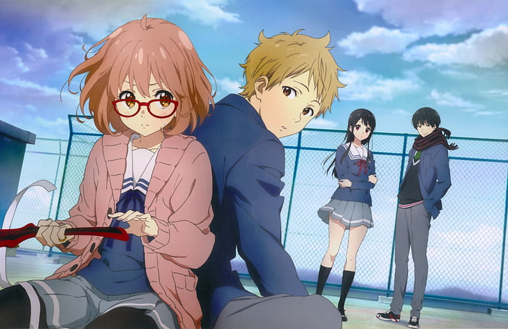 HD wallpaper four male and female anime characters digital wallpaper  Beyond the Boundary  Wallpaper Flare