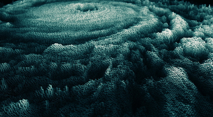 Hurricane Topography, Artistic, 3D, abstract, render, cinema 4d, HD wallpaper
