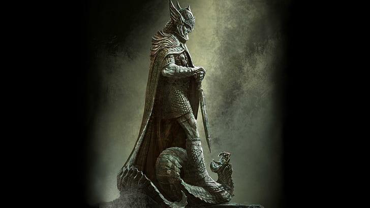 Talos - The Elder Scrolls V - Skyrim, thor concrete figure, games, HD wallpaper