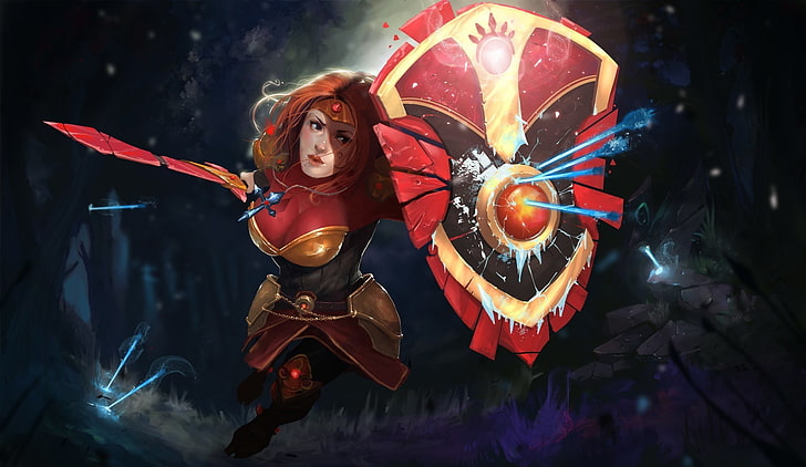 female Hero illustration, artwork, fantasy art, League of Legends