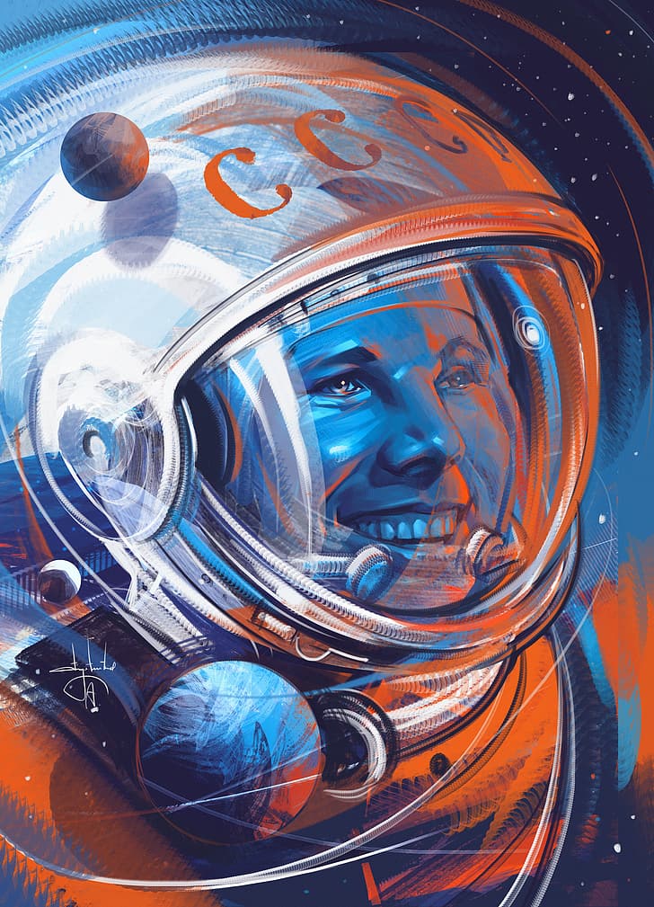 Yuri Gagarin, Soviet Space Program, Roscosmos, Aleksandr Sidelnikov, HD wallpaper