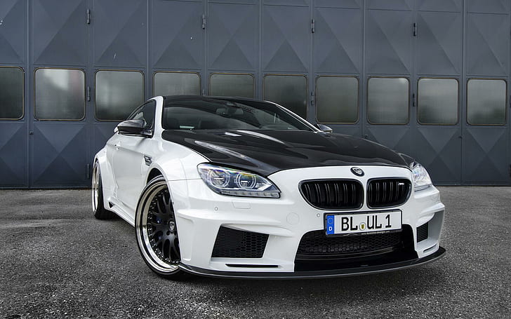 2013 BMW M6 By Lumma Design, black and white coupe, cars, HD wallpaper