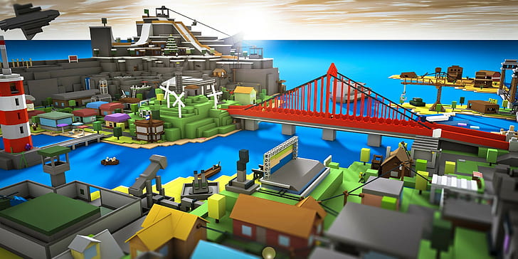 roblox video games, industry, architecture, technology, sky, HD wallpaper