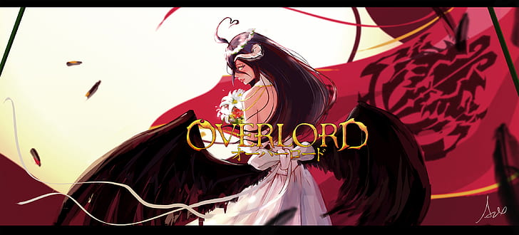 Overlord (anime), anime girls, Albedo (OverLord), demon girl, HD wallpaper
